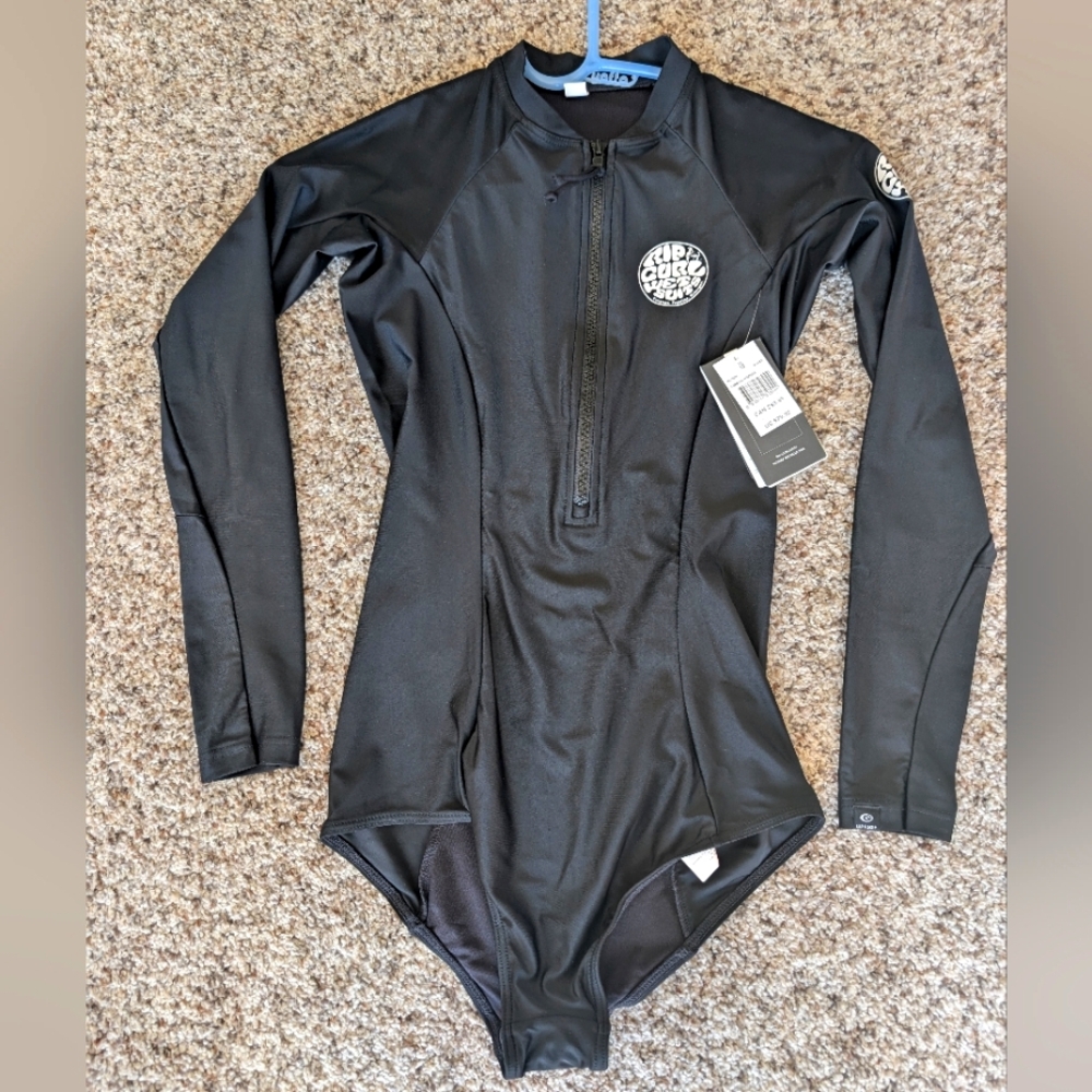 Ripcurl Classic Surf Long Sleeve UPF Surf Suit Black NWT